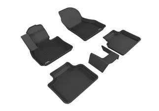 3D MAXpider Kagu 1st & 2nd Row Floormats For 16-20 BMW X1 / X2 F48 / F39 - Black